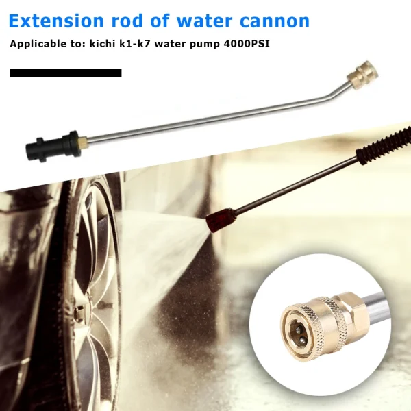 High Pressure Water Gun Extension Wand 4000 PSI 1/4 Quick Connect Metal Rod Washing Gun Clean Rod for Karcher K2 K3 K4 K5 K6 K7 - Image 6