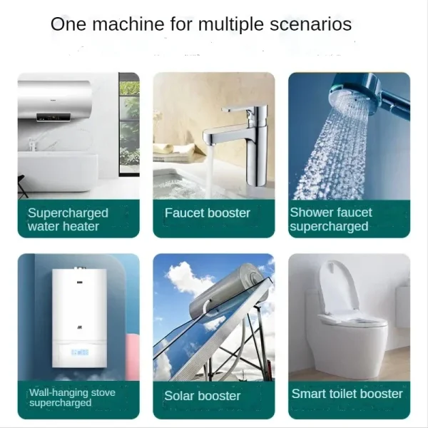 2024 New Upgraded Automatic Booster Pump 180W 24V Brushless Water Pump Home Shower Water Heater Added Water Pressure Silent Pump - Image 3