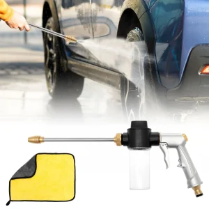 Car Wash Foam Gun Hose Nozzles Brass Foam Sprayer Rustproof Hose Spray Nozzles Adjustable Garden Watering Heads Tight Connection