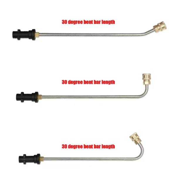 High Pressure Water Gun Extension Wand 4000 PSI 1/4 Quick Connect Jet Lance Spear Curved Head Rod for Karcher K2 K3 K4 K5 K6 K7 - Image 2